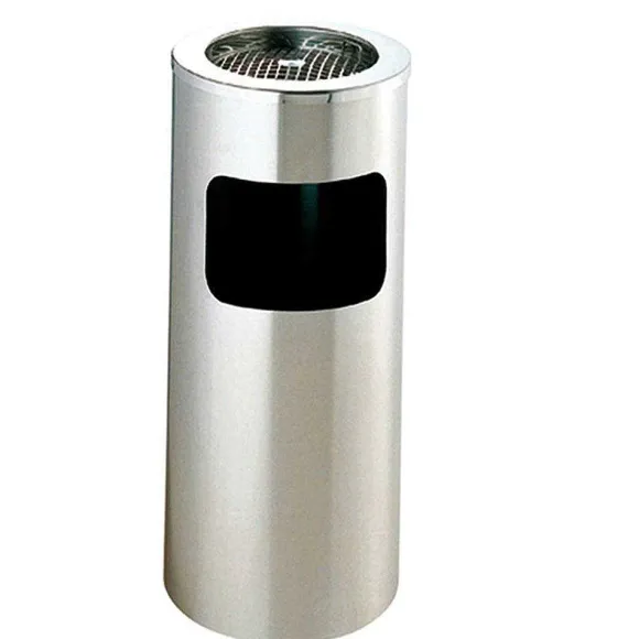 Best Sale RETIF Poubelle Cylindrique Avec Cendrier En Inox 25X60,5Cm