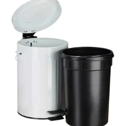 Fashion RETIF Poubelle P Dale Vintage Cuisine Salle De Bain En M Tal 12 Litres Blanc