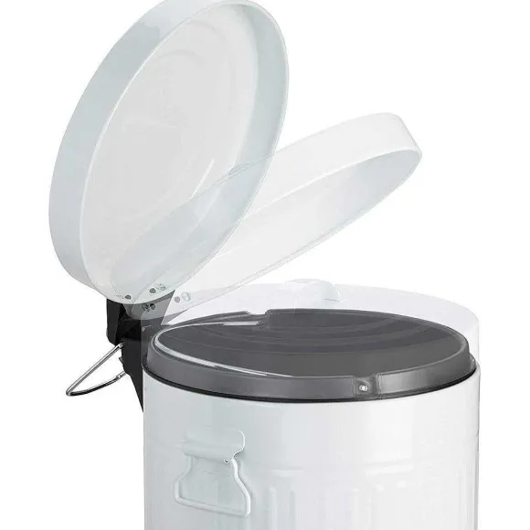 Online RETIF Poubelle P Dale Vintage Cuisine Ou La Salle De Bain En M Tal 3 Litres Blanc