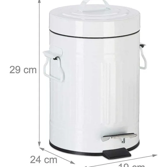 Online RETIF Poubelle P Dale Vintage Cuisine Ou La Salle De Bain En M Tal 3 Litres Blanc