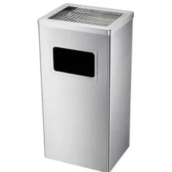 Best RETIF Poubelle Rectangulaire Avec Cendrier En Inox 30X24X62Cm
