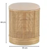 New RETIF Pouf Base En Bois Beige 35X35X44Cm