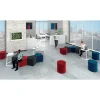 New RETIF Pouf Rond Krenn En Tissu