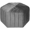 Store RETIF Pouf Velours Gris 55X51X32Cm