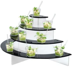 Discount RETIF Pr Sentoir 4 Tages Demi Lune Buffet Noir Acrylique 55X25X41Cm