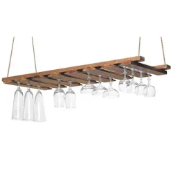 Cheap RETIF Rack Verres Suspendu 35X90Cm Bois