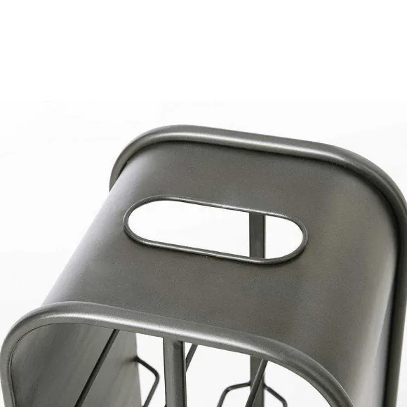 Best Sale RETIF Range Bouteilles Poser En M Tal Et Cuir Pour 8 Bouteilles L24 X P22 X H68Cm