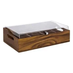 New RETIF Range Couverts Bois Avec Couvercle 510X280Mm Aps