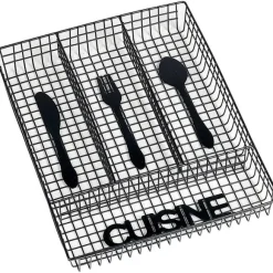 Discount RETIF Range-Couverts M Tal Rectangle Noir D Cor Couverts 33X26X4.5Cm Par 12