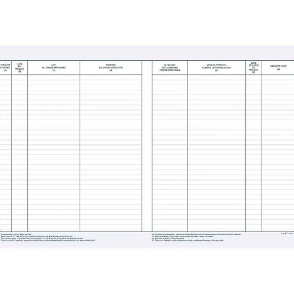 Store RETIF Registre Mandat Gestion Immobiliere 32X25 Cm 200 Pages Vert