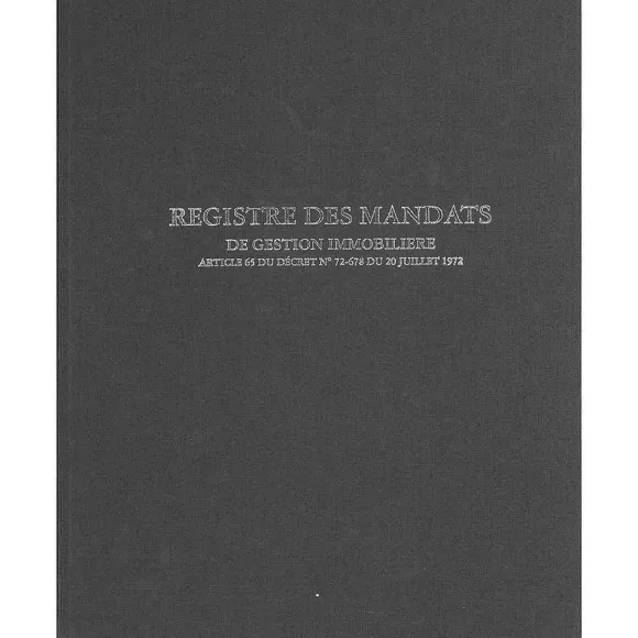 Store RETIF Registre Mandat Gestion Immobiliere 32X25 Cm 200 Pages Vert