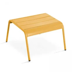 Fashion RETIF Repose-Pieds Palavas Acier Jaune 40X44X30 Cm