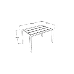 Outlet RETIF Repose-Pieds/Ottoman D'Ext Rieur Spring En Aluminium Couleur Gris Pierre