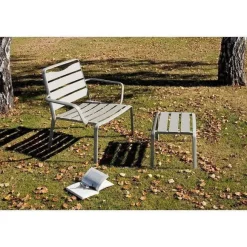 Outlet RETIF Repose-Pieds/Ottoman D'Ext Rieur Spring En Aluminium Couleur Gris Pierre