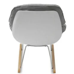 Fashion RETIF Rocking Chair Bey Coloris Gris Tissu