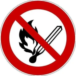 Online RETIF Rouleau Mini-Picto 'Flammes Nues Interdites' P003 100Mm