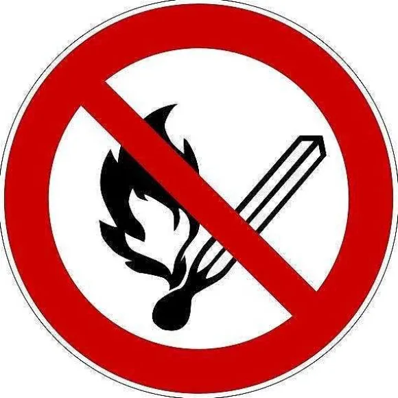 Online RETIF Rouleau Mini-Picto 'Flammes Nues Interdites' P003 100Mm