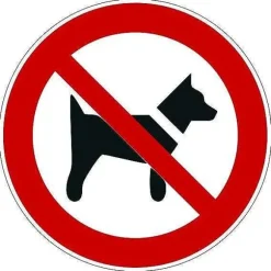Best RETIF Rouleau Mini-Picto 'Interdit Aux Chiens' P021 50Mm
