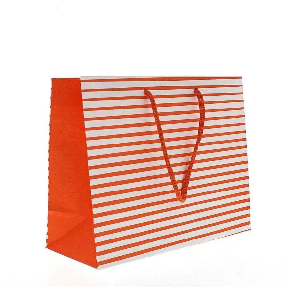 Clearance RETIF Sac Papier Bicolore Orange Et Blanc