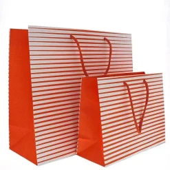 Clearance RETIF Sac Papier Bicolore Orange Et Blanc