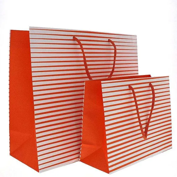 Clearance RETIF Sac Papier Bicolore Orange Et Blanc