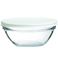 Shop RETIF Saladier Empilable Arcoroc En Verre Tremp + Couvercle145Xh62Mm 62.5Cl (X12)
