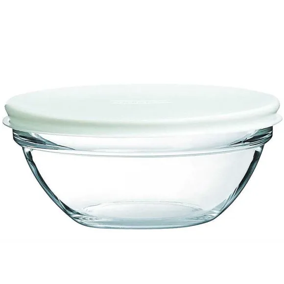 Shop RETIF Saladier Empilable Arcoroc En Verre Tremp + Couvercle145Xh62Mm 62.5Cl (X12)