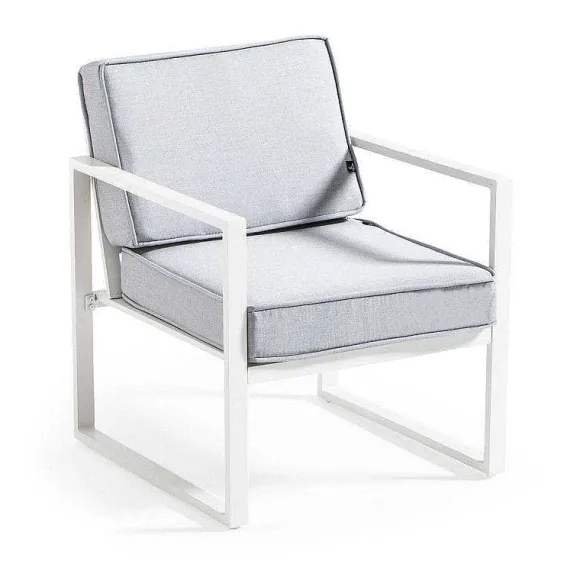 Store RETIF Salon 5 Places Deauville Gris Clair Aluminium Oviala 176 X 71 X 76 Cm
