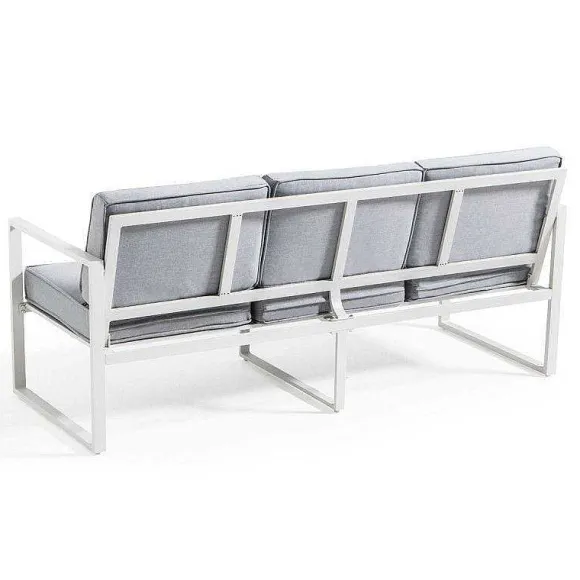 Store RETIF Salon 5 Places Deauville Gris Clair Aluminium Oviala 176 X 71 X 76 Cm