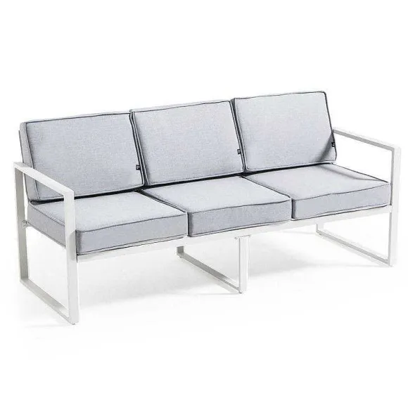 Store RETIF Salon 5 Places Deauville Gris Clair Aluminium Oviala 176 X 71 X 76 Cm
