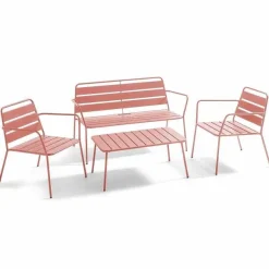 Clearance RETIF Salon D'Ext Rieur 4 Places Avec 1 Table Basse Argile