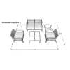 Best Sale RETIF Salon D'Ext Rieur Aquariva Pour 4 Personnes En Teck Massif Et Hpl Naturel