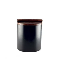 Shop RETIF Seau A Glace Mat Noir Avec Couvercle En Bois