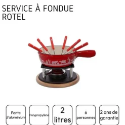 Cheap RETIF Service Fondue Au Fromage 6 Personnes Rotel Swiss Tradition