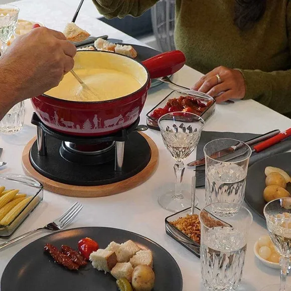 Cheap RETIF Service Fondue Au Fromage 6 Personnes Rotel Swiss Tradition