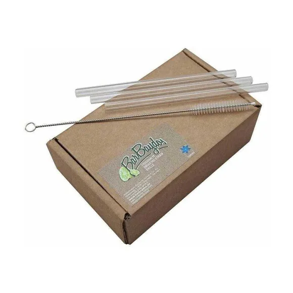 Sale RETIF Set 50 Pailles Droites En Verre Blanc Avec Goupillon 15Cm