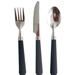 Flash Sale RETIF Set Couverts 20/18,3/18Cm Manche Noir Inox - Par 200