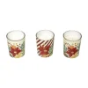 Fashion RETIF Set De 3 Bougies Parfum Es Photophore En Verre 5Xh 6Cm Multicolore