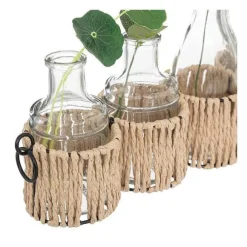 Sale RETIF Set De 5 Soliflores En Verre Garnis De Tiges Artificielles Et Support En M Tal