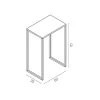 Shop RETIF Set De 2 Tables De Pr Sentation, M Tal Noir, Interior