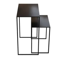 Shop RETIF Set De 2 Tables De Pr Sentation, M Tal Noir, Interior