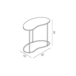 Clearance RETIF Set De 2 Tables De Pr Sentation, M Tal Blanc Coble Stone