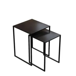 Shop RETIF Set De 2 Tables De Pr Sentation, M Tal Noir Interior 2
