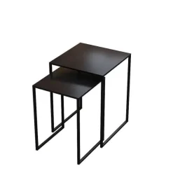 Shop RETIF Set De 2 Tables De Pr Sentation, M Tal Noir Interior 2