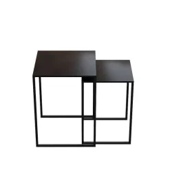 Shop RETIF Set De 2 Tables De Pr Sentation, M Tal Noir Interior 2