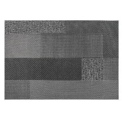 Outlet RETIF Set De Table R Utilisable En Pvc Effet Patchwork Noir 45X30Cm - Par 12