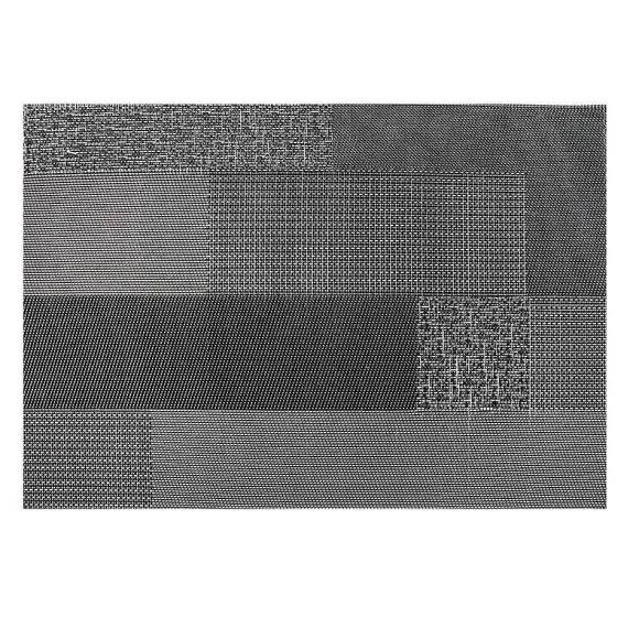 Outlet RETIF Set De Table R Utilisable En Pvc Effet Patchwork Noir 45X30Cm - Par 12