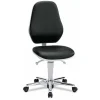 Fashion RETIF Si Ge De Bureau Sur Roulettes Pour Salle Blanche En Cuir Synth Tique Esd Noir