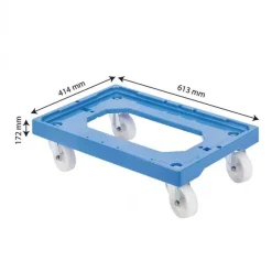 Best Sale RETIF Socle Rouleur 4 Roues Pivotantes Chape Acier L Bleu