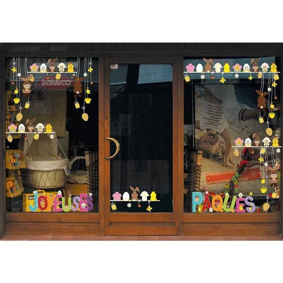 Store RETIF Sticker Banderole Joyeuses P Ques G Ante 70 X 100 Comprenant 2 Mots 96.5 X 32 Cm